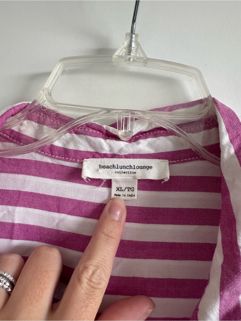 beachlunchlounge Purple and White Striped Tee - Picture 2 of 4